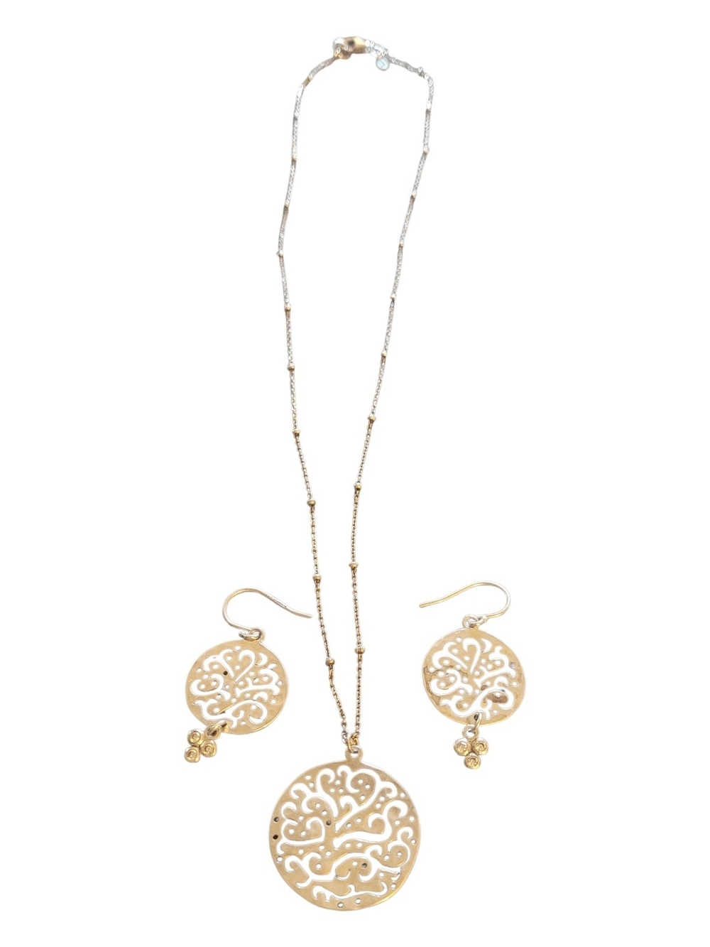 Silpada "Cut Above" Sterling Silver Necklace & Earring Set